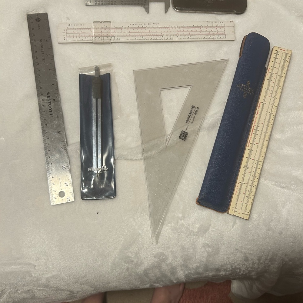 Vintage Lawrence Engineering Service Slide Rule and More
